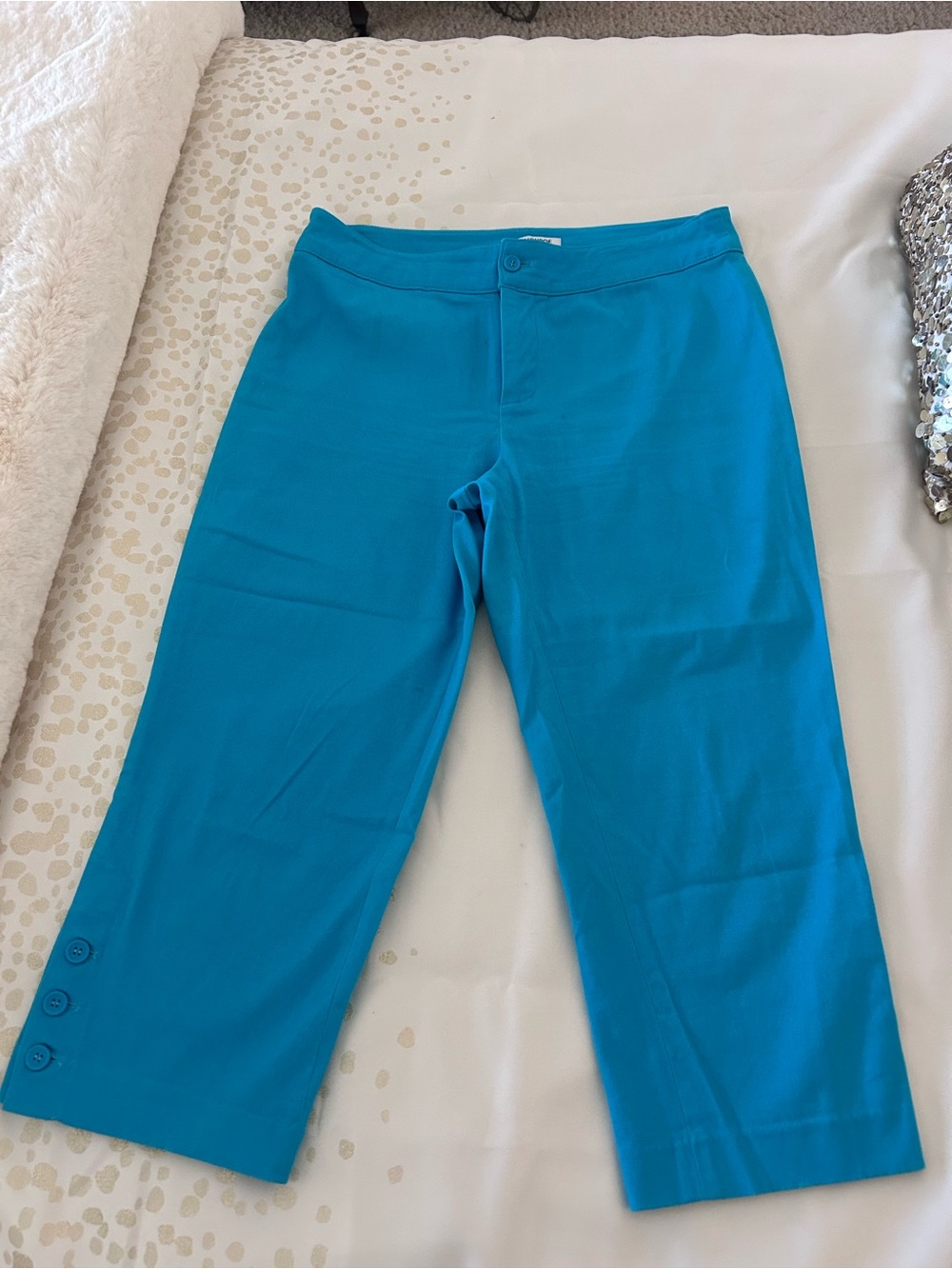 Bright Turquoise Capri Pants